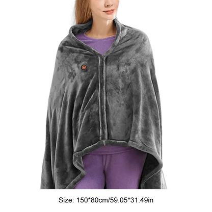 USB Electric Heated Blanket 3 Heating Levels Fleece